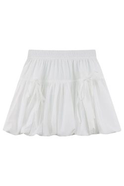Plus-Size High-Waisted Bow Bud Half Skirt for Women - Slimming A-Line Puff Cake Skirt for Spring and Summer Fashion