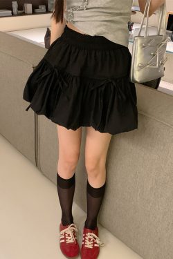 Plus-Size High-Waisted Bow Bud Half Skirt for Women - Slimming A-Line Puff Cake Skirt for Spring and Summer Fashion