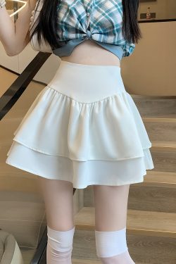 Plus-Size High-Waisted French Puff Skirt for Women - Pleated A-Line Cake Skirt for Spring & Summer Fashion