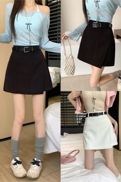 Plus-Size High-Waisted Irregular A-Line Half Skirt for Women, Summer Slimming White Bodycon Skirt, Chic and Trendy Fashion Piece