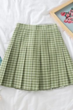 Plus-Size High-Waisted JK Plaid Pleated Skirt, A-Line College Style Uniform Skirt for Curvy Women, Trendy Plus-Size Fashion