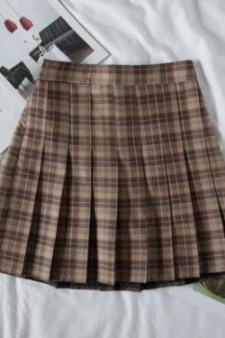 Plus-Size High-Waisted JK Plaid Pleated Skirt, A-Line College Style Uniform Skirt for Curvy Women, Trendy Plus-Size Fashion