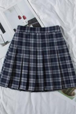 Plus-Size High-Waisted JK Plaid Pleated Skirt, A-Line College Style Uniform Skirt for Curvy Women, Trendy Plus-Size Fashion