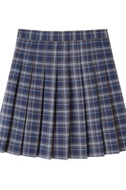 Plus-Size High-Waisted JK Plaid Pleated Skirt, A-Line College Style Uniform Skirt for Curvy Women, Trendy Plus-Size Fashion