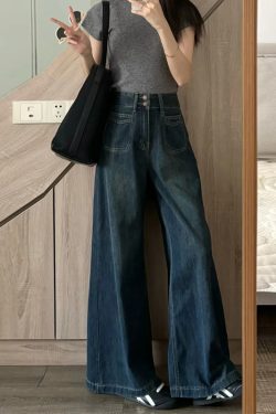 Plus Size High-Waisted Loose Wide-Leg Jeans for Curvy Women - Slimming Straight-Leg Style for Pear-Shaped Body - 2025 Trend