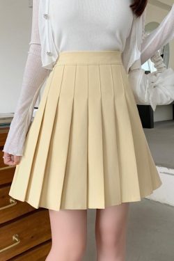Plus Size High-Waisted Pleated A-Line Skirt for Women - Summer Mid-Length College Style, Anti-Exposure, Slimming Fit