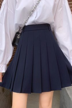 Plus Size High-Waisted Pleated A-Line Skirt for Women - Summer Mid-Length College Style, Anti-Exposure, Slimming Fit