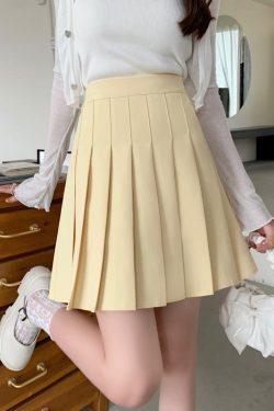 Plus Size High-Waisted Pleated A-Line Skirt for Women - Summer Mid-Length College Style, Anti-Exposure, Slimming Fit