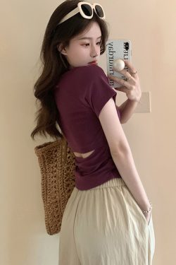 Plus-Size Hollow Out Pleated Shoulder Short Sleeve T-Shirt for Women - Summer Slimming Top, Spicy Girl Design, Covers Belly