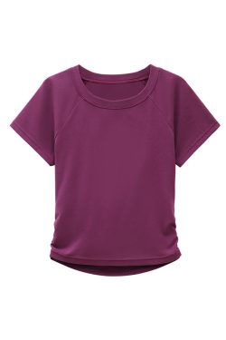 Plus-Size Hollow Out Pleated Shoulder Short Sleeve T-Shirt for Women - Summer Slimming Top, Spicy Girl Design, Covers Belly