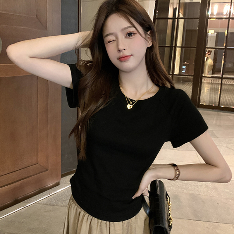 Plus-Size Hollow Out Pleated Shoulder Short Sleeve T-Shirt for Women - Summer Slimming Top, Spicy Girl Design, Covers Belly Plus-Size Hollow Out Pleated Shoulder Short Sleeve T-Shirt for Women - Summer Slimming Top, Spicy Girl Design, Covers Belly