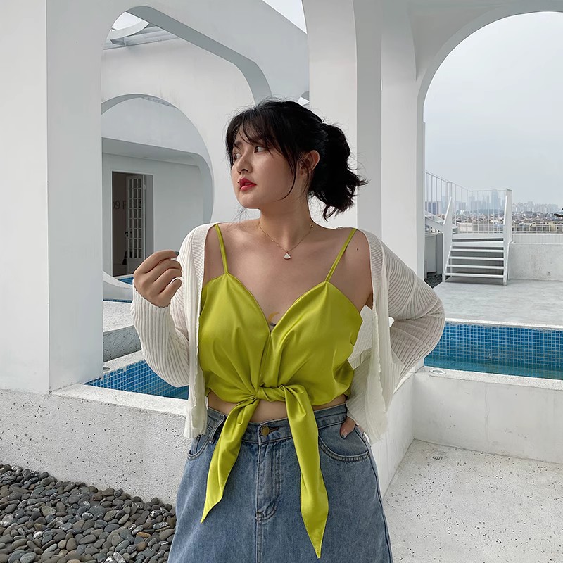 Plus Size HyunA Style Strap Tank Top - Trendy Slimming Inner Layer for Women, Sexy Must-Have Fashion Essential Plus Size HyunA Style Strap Tank Top - Trendy Slimming Inner Layer for Women, Sexy Must-Have Fashion Essential