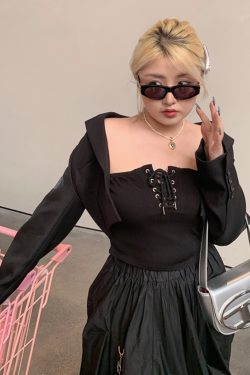 Plus Size Irregular Cape Blazer for Women, Long Sleeve Summer Sun Protection Top, Lightweight Fashion Outerwear