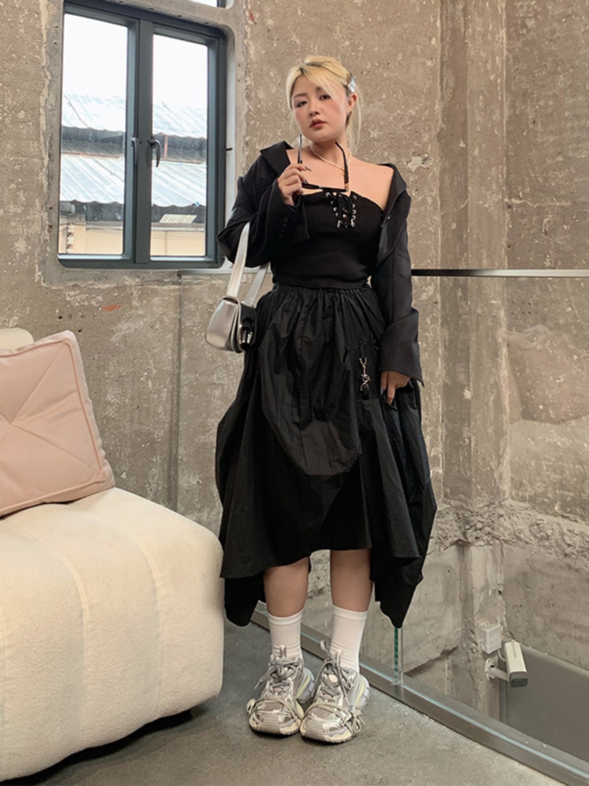 Plus Size Irregular Cape Blazer for Women, Long Sleeve Summer Sun Protection Top, Lightweight Fashion Outerwear Plus Size Irregular Cape Blazer for Women, Long Sleeve Summer Sun Protection Top, Lightweight Fashion Outerwear