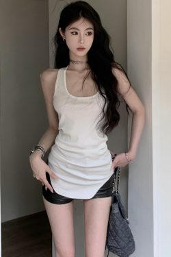 Plus Size Irregular Sleeveless Tank Top for Women, Flattering Summer Wear, American Style, Casual Chic Fashion