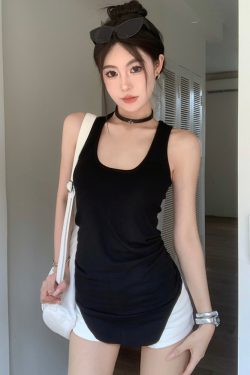 Plus Size Irregular Sleeveless Tank Top for Women, Flattering Summer Wear, American Style, Casual Chic Fashion