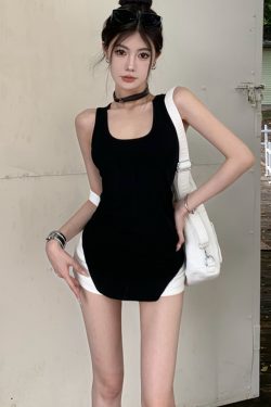 Plus Size Irregular Sleeveless Tank Top for Women, Flattering Summer Wear, American Style, Casual Chic Fashion
