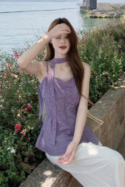 Plus Size Jacquard Camisole for Women - Stylish Summer French Design with Flowing Straps - Short Sleeveless Top