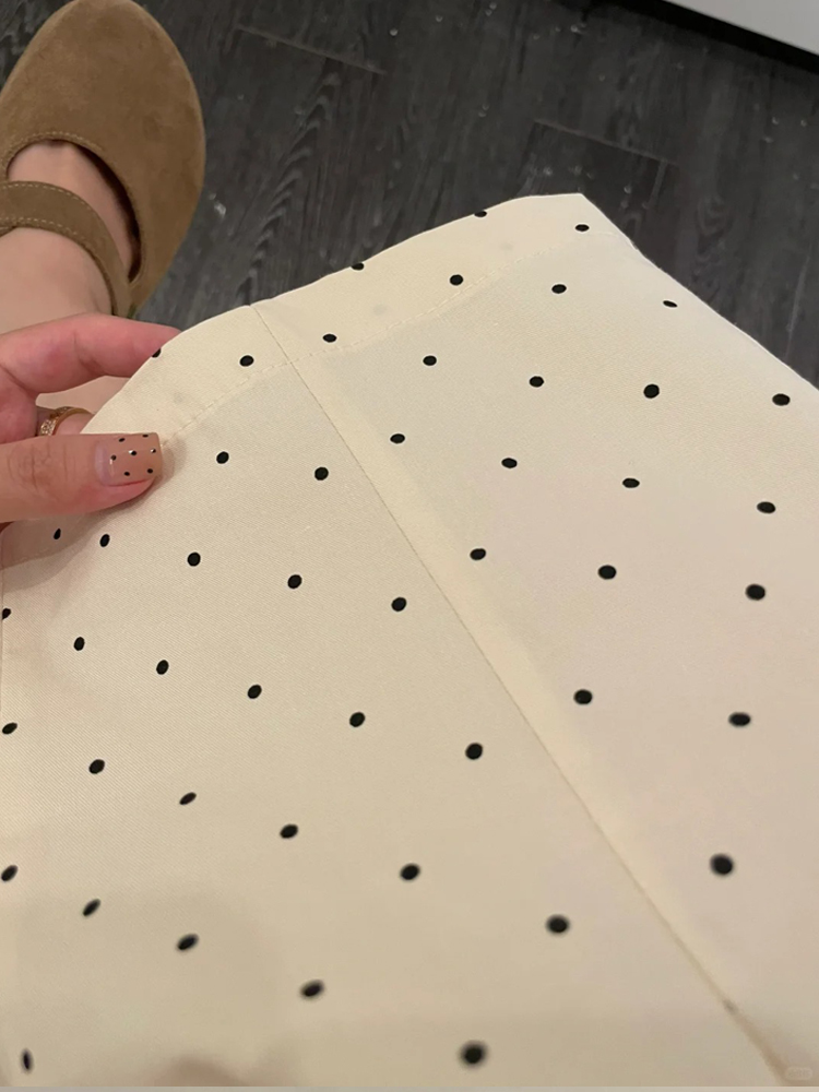 Plus Size Japanese Style Polka Dot Balloon Pants for Women, Loose Slimming Nine-Point Casual Summer Trousers for Plus-Size Petites Plus Size Japanese Style Polka Dot Balloon Pants for Women, Loose Slimming Nine-Point Casual Summer Trousers for Plus-Size Petites