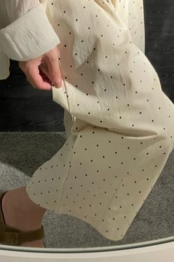 Plus Size Japanese Style Polka Dot Balloon Pants for Women, Loose Slimming Nine-Point Casual Summer Trousers for Plus-Size Petites