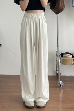 Plus-Size Japanese Style Summer Wide-Leg Pants for Women - Casual Loose Relaxed Fit, Flattering Thin Design