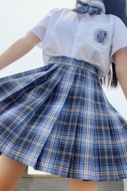 Plus Size JK Plaid Skirt, Women's High-Waisted A-Line, College Style Pleated Uniform Skirt, Summer Fashion for Plus-Size Girls