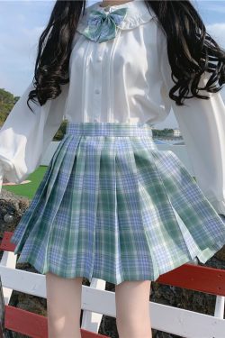 Plus Size JK Plaid Skirt, Women's High-Waisted A-Line, College Style Pleated Uniform Skirt, Summer Fashion for Plus-Size Girls