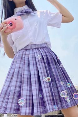 Plus Size JK Plaid Skirt, Women's High-Waisted A-Line, College Style Pleated Uniform Skirt, Summer Fashion for Plus-Size Girls