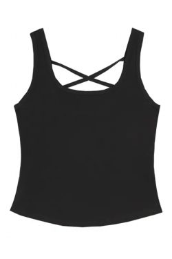 Plus Size Korean-Style Sleeveless Top with Wide Shoulder Straps, Flattering Fit for Chubby Figures, Ideal Base Layer for Women