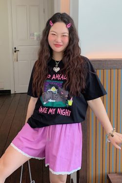 Plus Size Lace Spliced Linen Shorts for Women - Flattering Casual Summer 2025 Pants for Curvy Figures