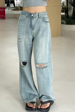 Plus-Size Light Denim Wide-Leg Pants for Women - Summer Straight-Leg BF Style, Loose Fit, Trendy and Comfortable