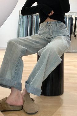 Plus-Size Light Denim Wide-Leg Pants for Women - Summer Straight-Leg BF Style, Loose Fit, Trendy and Comfortable