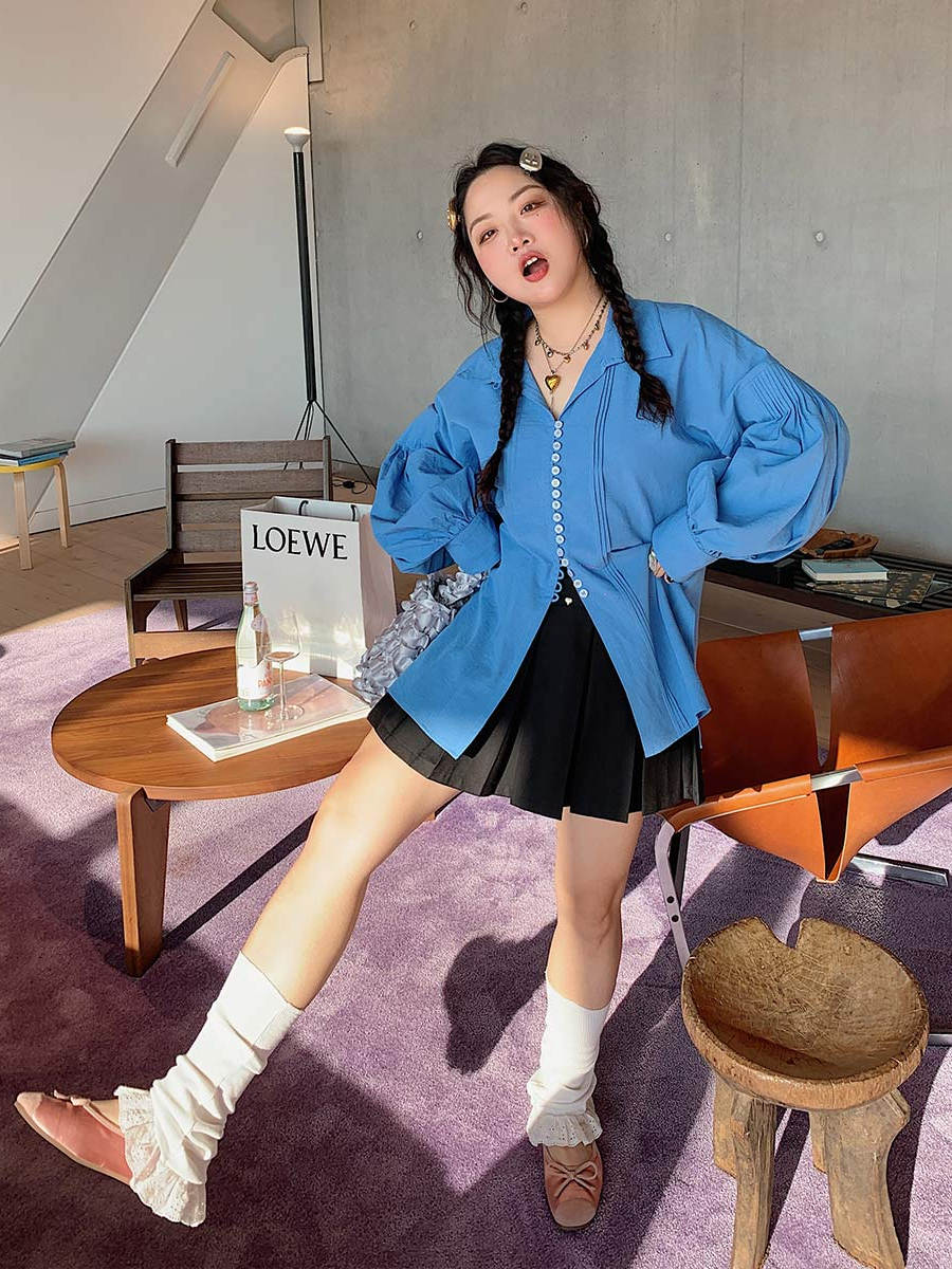 Plus Size Long Sleeve Shirt for Women, Spring 2025 Fashion, Age-Reducing Design, Trendy and Stylish Top Plus Size Long Sleeve Shirt for Women, Spring 2025 Fashion, Age-Reducing Design, Trendy and Stylish Top