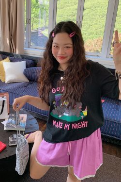 Plus Size Loose Cat Short Sleeve T-Shirt for Women - Korean Style Summer 2025 Lazy Fashion Top