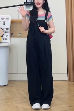 Plus-Size Loose-Fitting Summer Jumpsuit for Curvy Women, Slimming Wide-Leg Design, Trendy Chic Look, Perfect for Casual Outings