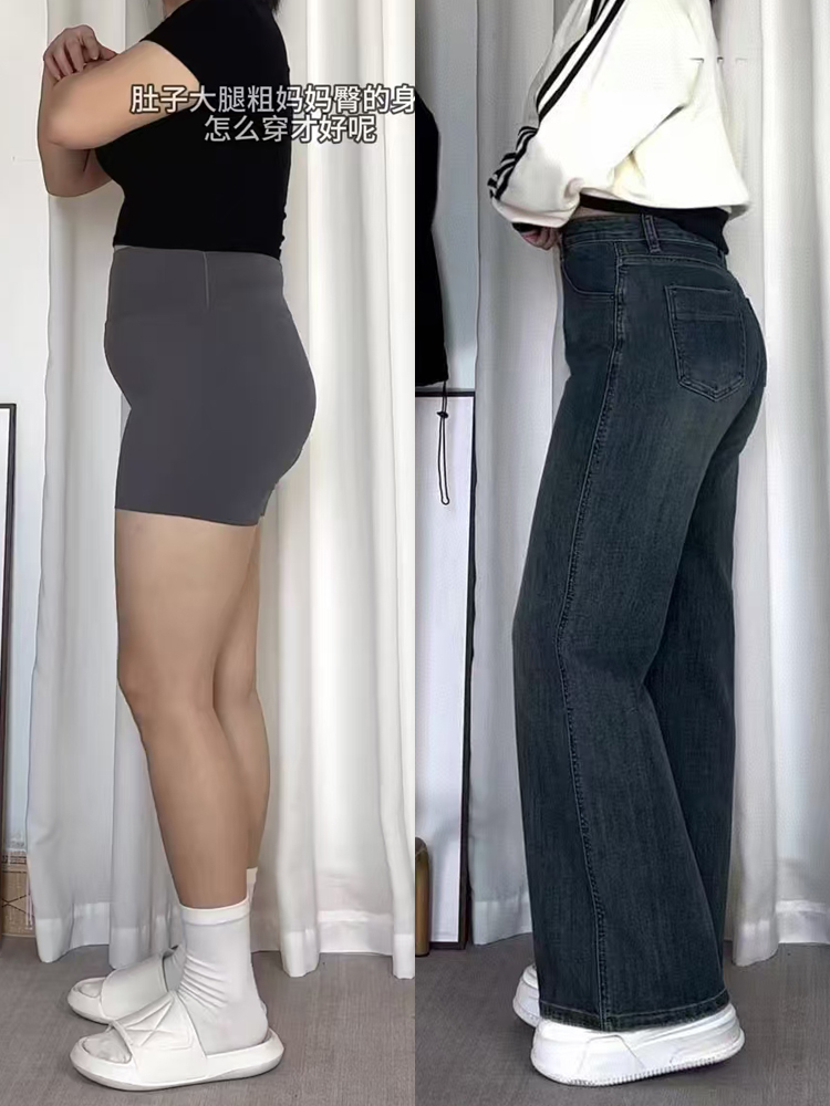 Plus-Size Loose Straight-Leg Jeans for Pear-Shaped Figures, Slimming Fit for Thick Thighs and Wide Hips, Trendy Comfort Fashion Plus-Size Loose Straight-Leg Jeans for Pear-Shaped Figures, Slimming Fit for Thick Thighs and Wide Hips, Trendy Comfort Fashion