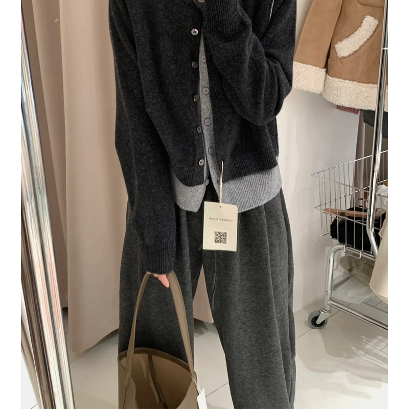 Plus Size Loose Wide-Leg Pants for Women, Slimming Long Sweatpants in Dark Gray, 2025 Trendy Lazy Style Plus Size Loose Wide-Leg Pants for Women, Slimming Long Sweatpants in Dark Gray, 2025 Trendy Lazy Style