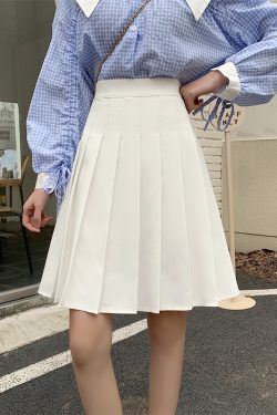 Plus Size Mid-Length Pink Pleated Skirt for Women, High-Waisted A-Line Design, Flattering College Style for Summer