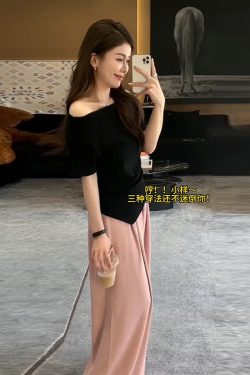 Plus-Size One-Shoulder Short Sleeve T-Shirt for Women - Spicy Girl Irregular Collarbone Summer Top, Slim Fit, Trendy Temperament Style