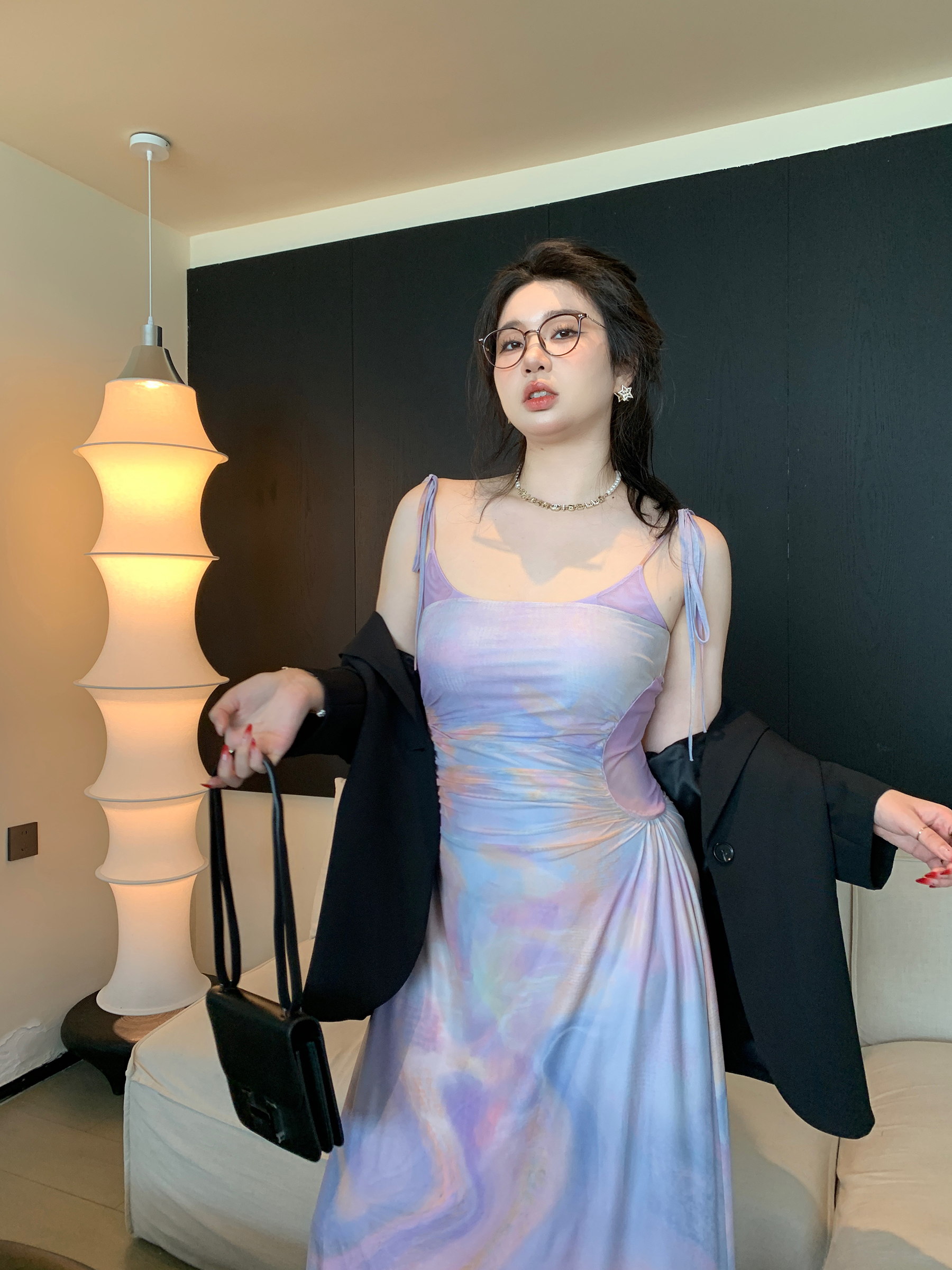 Plus Size Pleated Camisole Dress with Flowing Straps - Mesh Elastic Waist for Summer Beach Vacation, Island Style, Relaxed Fit Plus Size Pleated Camisole Dress with Flowing Straps - Mesh Elastic Waist for Summer Beach Vacation, Island Style, Relaxed Fit