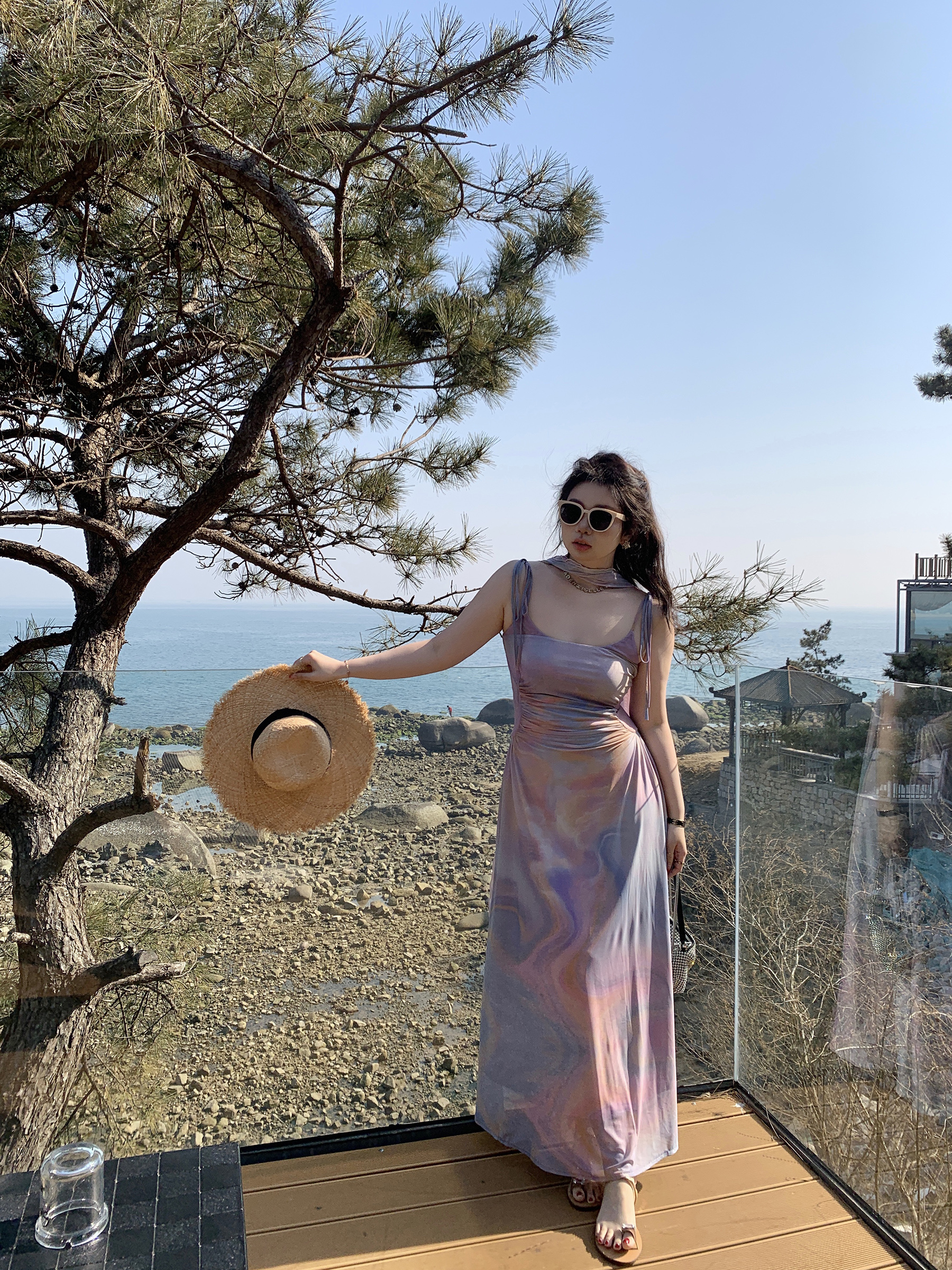 Plus Size Pleated Camisole Dress with Flowing Straps - Mesh Elastic Waist for Summer Beach Vacation, Island Style, Relaxed Fit Plus Size Pleated Camisole Dress with Flowing Straps - Mesh Elastic Waist for Summer Beach Vacation, Island Style, Relaxed Fit