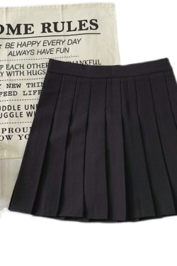 Plus Size Pleated High-Waisted A-Line Midi Skirt for Women, Korean Style Versatile Academy Look, Wrinkled Suit Design