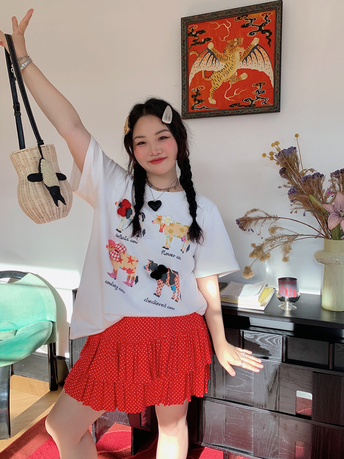 Plus Size Printed Short Sleeve T-Shirt for Women - Loose Round Neck Summer Top, Trendy Gold Design, 2025 Fashion Essential Plus Size Printed Short Sleeve T-Shirt for Women - Loose Round Neck Summer Top, Trendy Gold Design, 2025 Fashion Essential