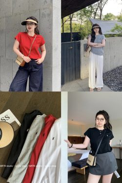 Plus Size Relaxed Fit Short Sleeve T-Shirt for Homebodies - Round Neck Slim Tee in Comfortable Design