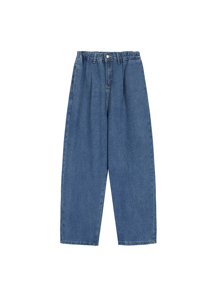 Plus Size Retro High-Waisted Button Straight-Leg Wide-Leg Pants - Casual Slimming Women's Jeans for Y2K and Vintage Style Plus Size Retro High-Waisted Button Straight-Leg Wide-Leg Pants - Casual Slimming Women's Jeans for Y2K and Vintage Style