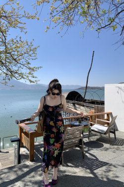 Plus Size Retro Tropical Floral Print Sling Dress - Slightly Chubby Summer Style for a Chic City Look