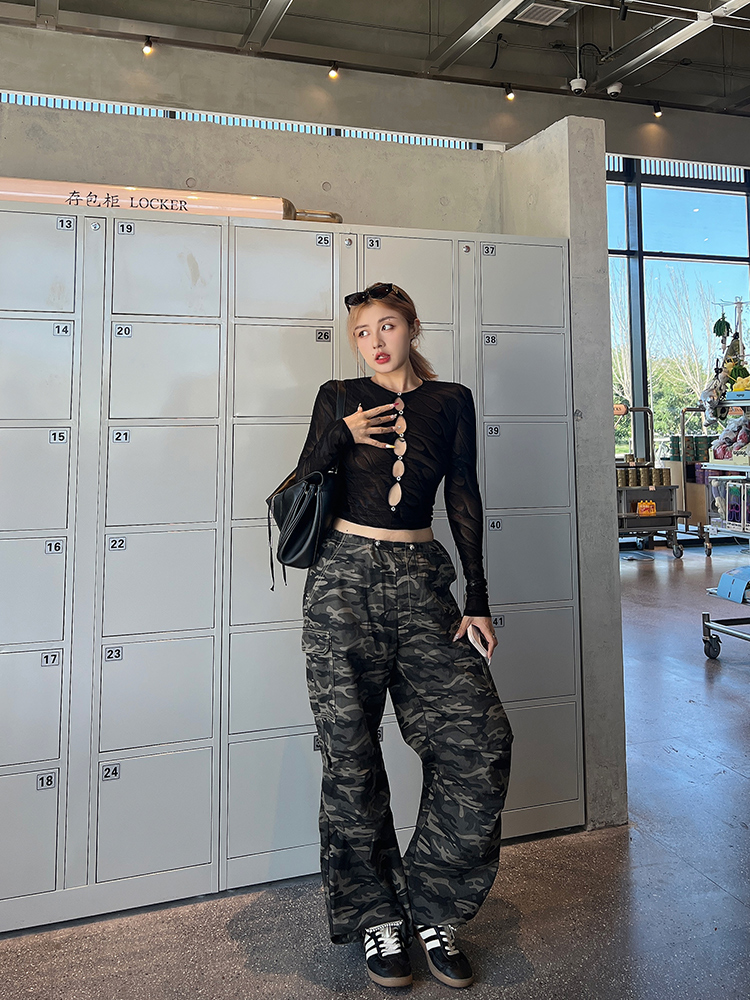 Plus Size Sexy Hollow Out Long Sleeve T-Shirt - Retro Autumn Style, Trendy Hot Girl Base Top Plus Size Sexy Hollow Out Long Sleeve T-Shirt - Retro Autumn Style, Trendy Hot Girl Base Top