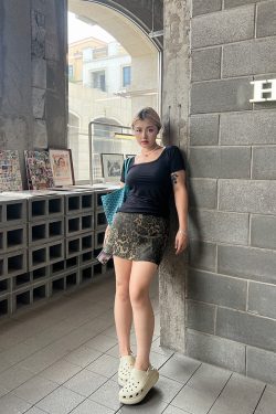 Plus Size Sexy Leopard Print Bodycon Mini Skirt - High Waist Slimming Design for Hot Girl Style - Trendy Y2K Fashion