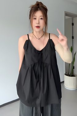 Plus Size Sleeveless Top for Spring and Summer, Loose Fit with Strap Design to Flatter Curvy Figures, Perfect Layering Essential