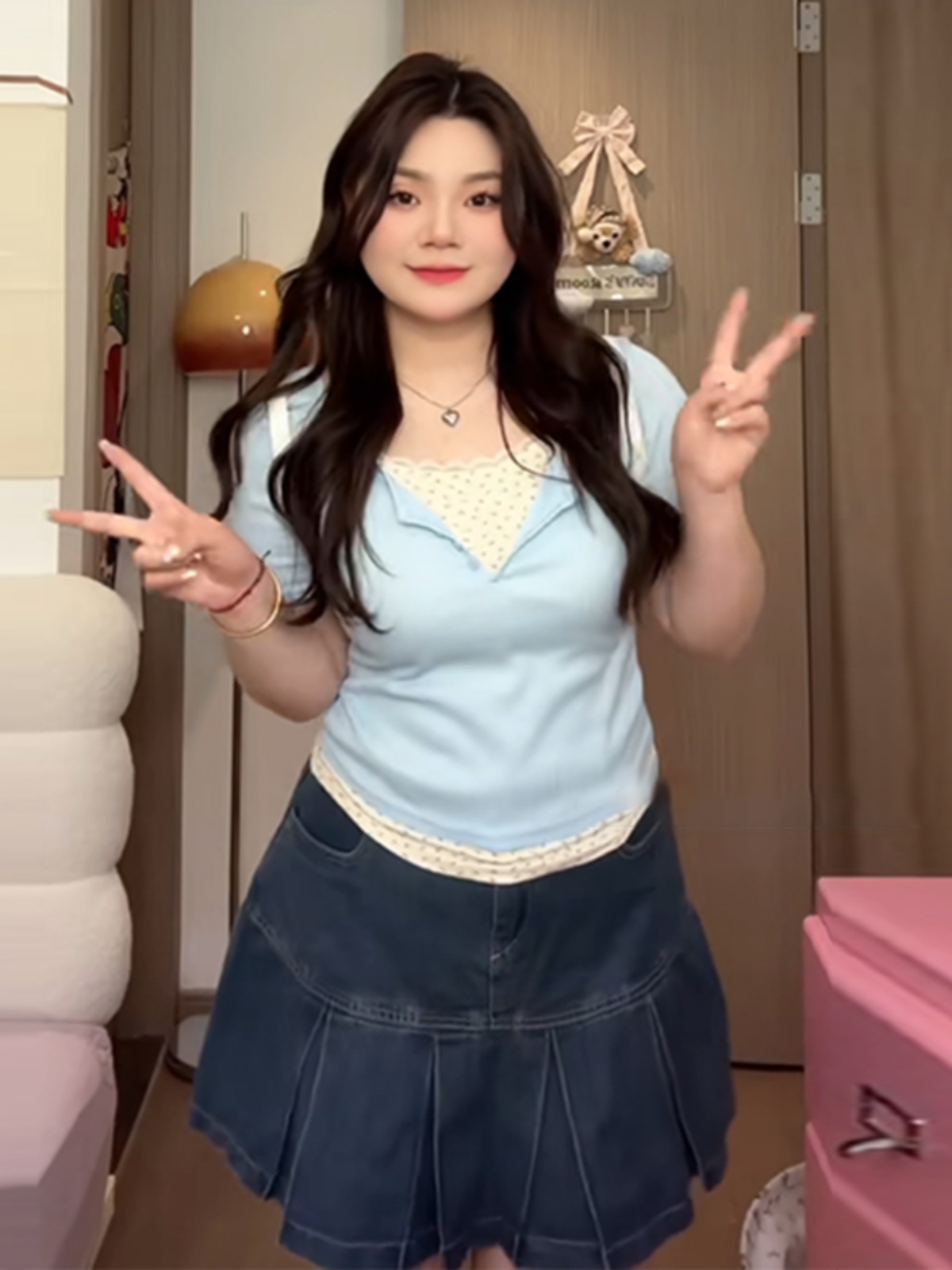 Plus-Size Slim-Fit Short Sleeve Floral Patchwork T-Shirt - Summer Design, Faux Two-Piece Style for Women Plus-Size Slim-Fit Short Sleeve Floral Patchwork T-Shirt - Summer Design, Faux Two-Piece Style for Women